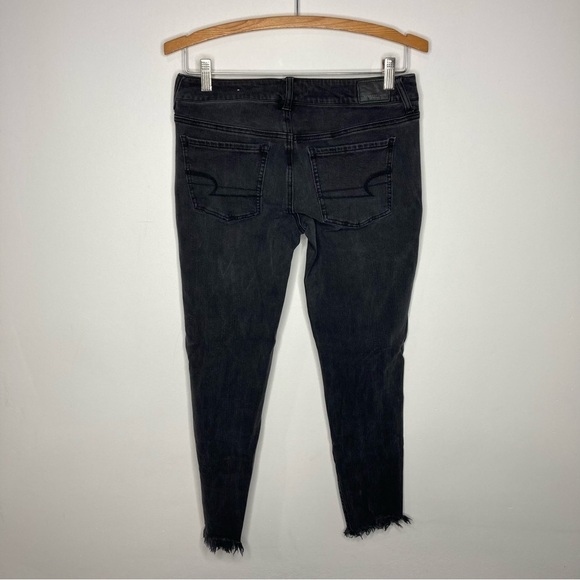American Eagle Outfitters super low jegging black Gray size 8 - Picture 8 of 11